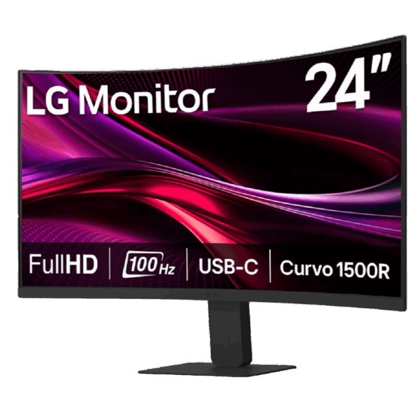 LG Monitor 24U421A-B - Curved Screen - 23.8"